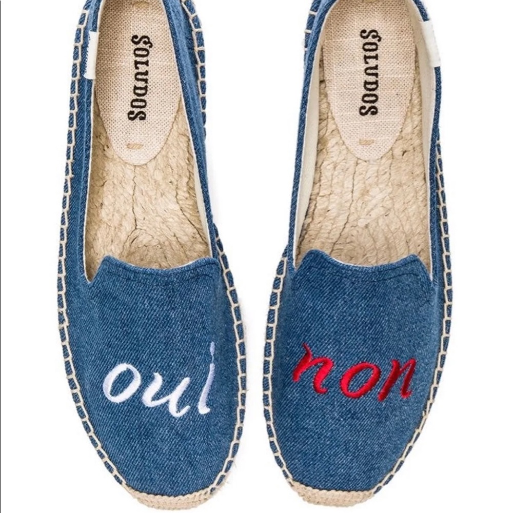 Soludos Blue Denim 'oui' 'non' Espadrilles